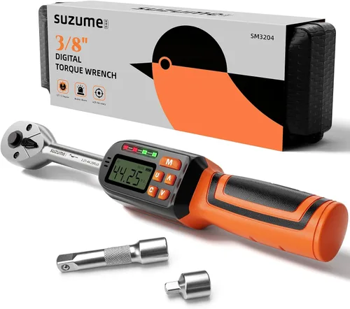 Miniatura 12 de Llave dinamométrica digital SUZUME de 3/8 de pulgada (4.9-99.6 pies-libra / 6.6-135 N·m) ±2% Llave dinamométrica digital de alta precisión