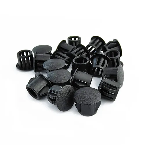 Miniatura 3 de Qrity 20 tapones de agujero negro, tapones de plástico para agujeros de gabinete, tapones redondos tipo empotrado, cubierta de cierre para muebles