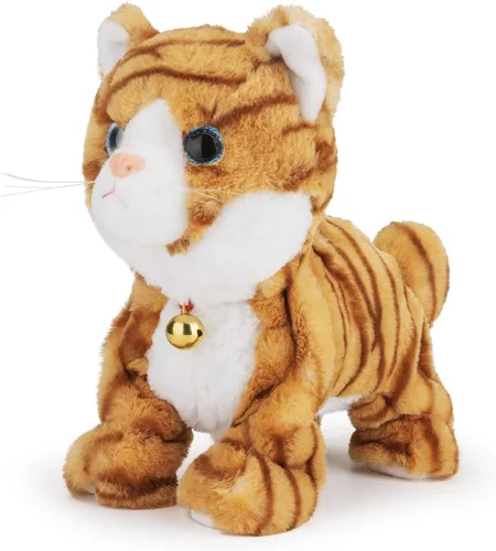 Smalody Juguete electrónico interactivo de peluche, robot que habla con robot mejorado, control de sonido de animales, mascota electrónica para