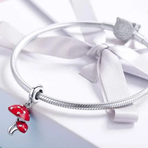Miniatura 3 de Aabela - Abalorio de plata de ley 925 diseño de cactus con flores para pulseras y collares