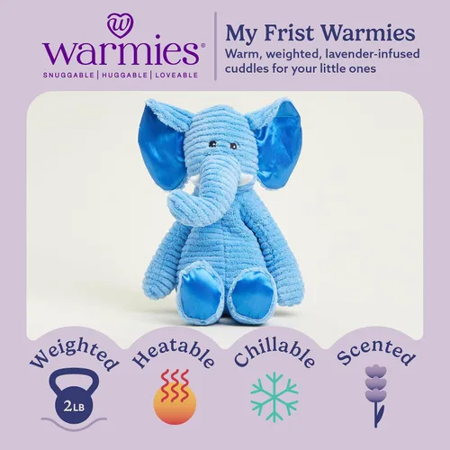 Miniatura 2 de warmies Animales de peluche con peso y aptos para microondas, elefante, peluche térmico para calidez y comodidad, lindos juguetes de felpa suave