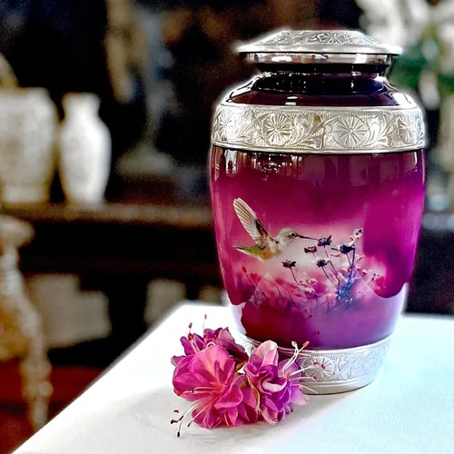 Miniatura 3 de Loving Tribute - Urna de cremación de colibrí para cenizas humanas adultas, gran monumento funerario hecho a mano para recordar a tus seres queridos