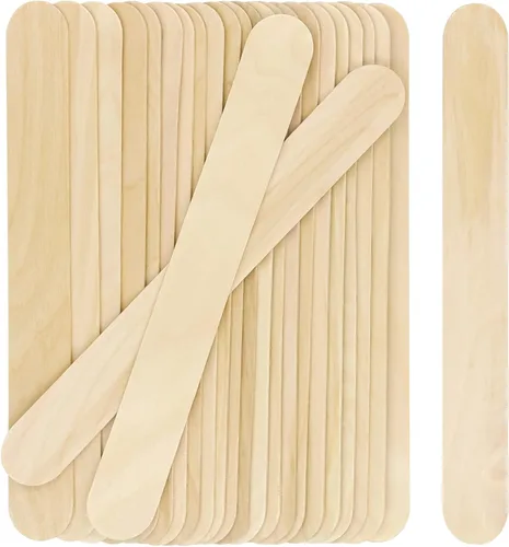 Miniatura 8 de WISYOK Palitos de manualidades jumbo de 8 pulgadas de colores, 60 piezas de madera natural extra grandes, palitos de paleta de madera arcoíris