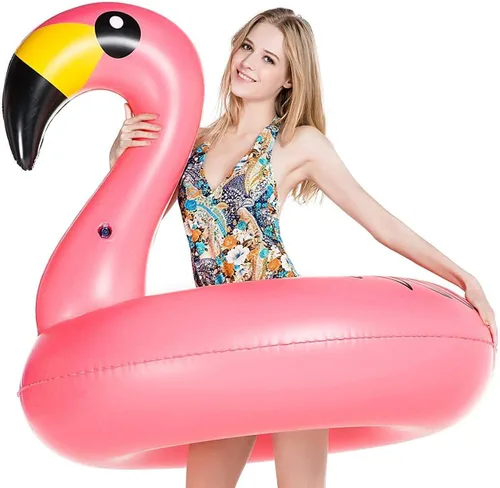 Miniatura 2 de Flamenco inflable piscina flotador Jasonwell gigante Tubo de fiesta con Válvulas rápidas Verano Piscina al aire Lounge Raft decoraciones juguetes