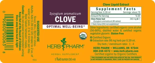 Miniatura 11 de Herb Pharm Extracto líquido de clavo orgánico certificado - 1 onza