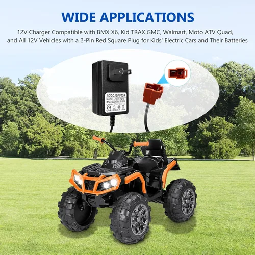 Miniatura 2 de Cargador de batería de 12 voltios para niños, ATV Ride On Toys, apto para BMX X6, Kid TRAX GMC, Wal-Mart, Moto ATV Quad, piezas de repuesto