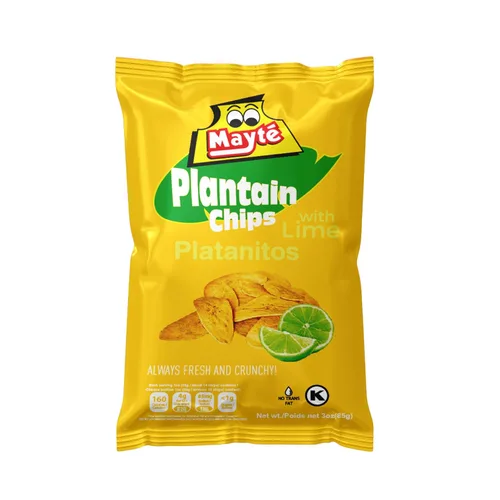 Miniatura 10 de Mayté Chips de plátano – Limón chile, 30 paquetes individuales (3 onzas cada uno) – Sin OMG, sin gluten, aperitivos saludables – Sin conservantes ni