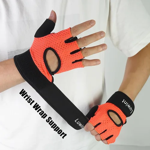 Miniatura 3 de Luwint Ventilated Workout Gloves, Flexible Full Palm Wrist Support for Men and Women Exercise, Weight Lifting, Gym, Cycling