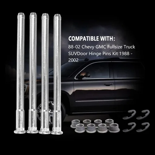 Miniatura 8 de Kit de reparación de pasador de bisagra de puerta y buje compatible con Chevy GMC 1500 2500 3500 C1500 C2500 C3500 K1500 K2500 K2500 Tahoe Suburban