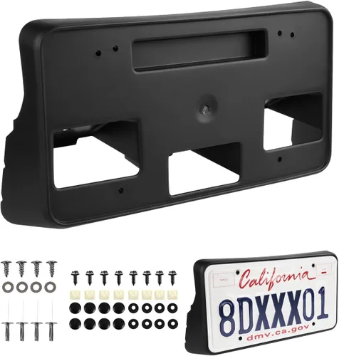Miniatura 17 de Ajuste personalizado para soporte de placa de matrícula Ford F-150 2008 2007 2006 Marco de placa de matrícula frontal negro Accesorios de automóvil