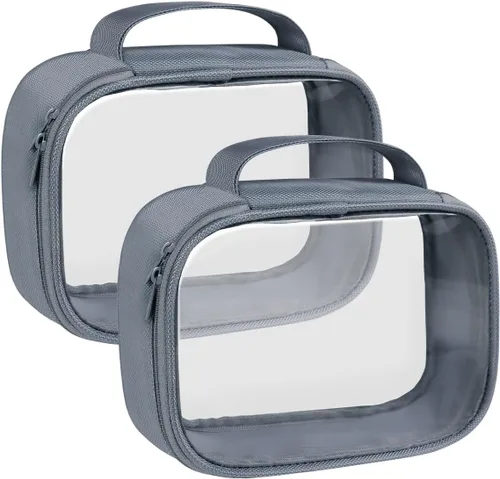 Miniatura 27 de Moyad Bolsa de aseo transparente aprobada por la TSA, de cuarto de galón, tamaño 3-1-1, bolsa de líquidos para viajes, organizador transparente