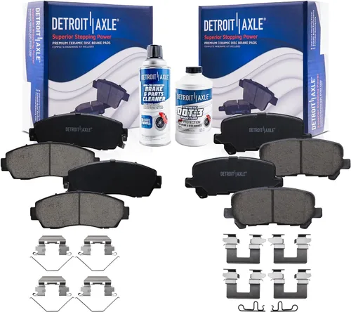 Miniatura 13 de Detroit Axle - Kit de frenos delanteros para Toyota 2007-2016 Tundra, 2008-2016 Sequoia, Pastillas de freno cerámicos para pinza de freno de disco