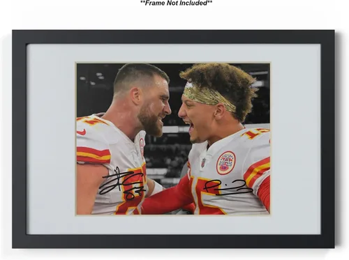 Miniatura 3 de Ikonic Fotohaus Travis Kelce Patrick Mahomes con foto firmada y autógrafo, arte de pared para decoración del hogar