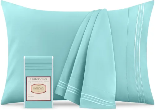 Miniatura 16 de Mellanni Fundas de almohada – Fundas de almohada lujosas, extrasuaves, refrescantes – 2 fundas de almohada de la colección Iconic – Cierre de sobre