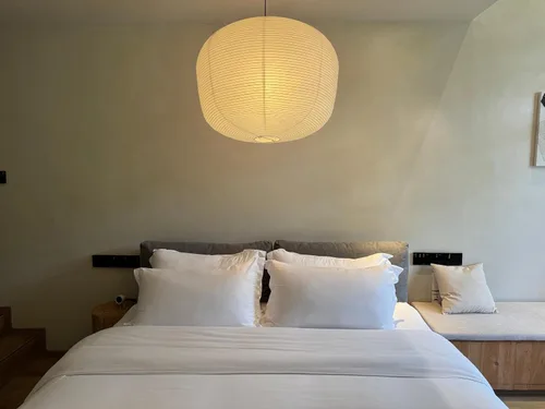 Miniatura 5 de Linterna de papel grande de 19.69 pulgadas, pantalla de lámpara de papel de calabaza de cera blanca, pantalla de lámpara de papel de arroz plegable