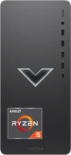 HP Victus Gaming Tower Desktop, AMD Ryzen 5 5600G (beat i5-12400), AMD Radeon RX 6400, 32 GB de RAM, 1 TB SSD, Wi-Fi, RJ-45, HDMI, puerto de