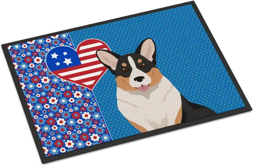 Miniatura 137 de Caroline's Treasures WDK5119JMAT Airedale Terrier USA - Tapete para interiores o exteriores, 24 x 36 pulgadas, tapete para puerta delantera