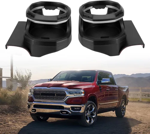 BUNKER INDUST Portavasos de ventana compatible con 20192020 2021 2022 2023 2024 Dodge Ram 1500 2500 3500, 1 par de portavasos para puerta de auto,