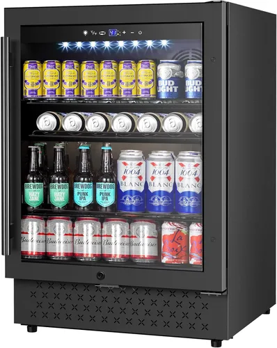 Miniatura 22 de FoMup - Refrigerador bajo encimera de acero inoxidable con 3 cajones, refrigerador de bebidas para exterior con ruedas, diseño impermeable y control