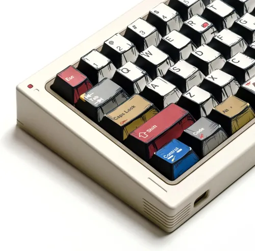 Miniatura 4 de PBT - Teclas de manga japonesa, estilo anime, 141 teclas, perfil, color cereza, sub retro, teclas para teclado mecánico (mezcla de colores)