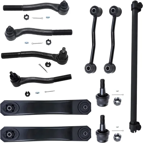 Miniatura 70 de Detroit Axle - Kit de suspensión frontal de 10 piezas para Jeep 2002-2004 Liberty, 2 brazos de control superiores con rótula 2 rótulas inferiores, 4