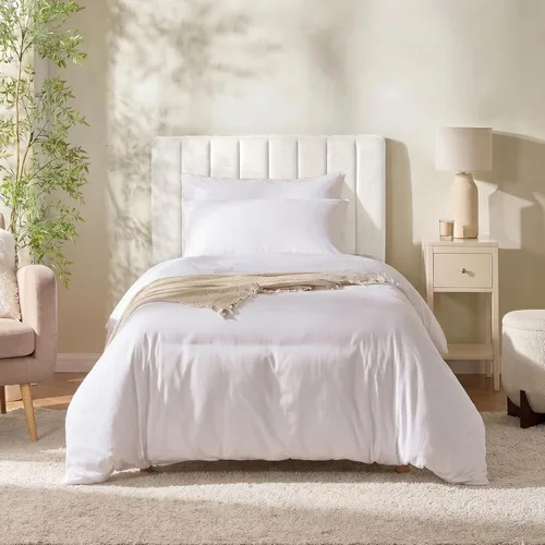 Miniatura 20 de Nestl Upholstered Twin Headboard - Easy Assemble Channel Stitched Headboard Twin Size - Wall Mounted Headboards with 3D Soundproof Wall Panels Peel