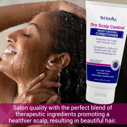 Miniatura 2 de TriDerma Dry Scalp Control - Acondicionador hidratante profundo para el cabello, tratamiento de calidad de salón de belleza, ácido salicílico