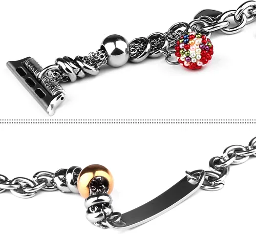 Miniatura 8 de Correas brillantes compatibles con Apple Watch Band de 1.496 pulgadas, 1.575 pulgadas, 1.614 pulgadas, 1.654 pulgadas, 1.732 pulgadas, 1.772