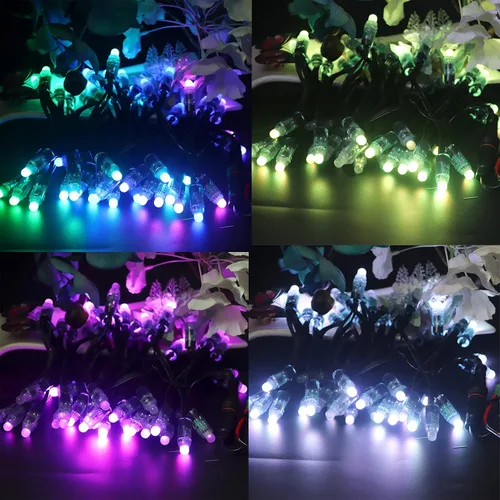 Miniatura 6 de REXTiN® WS2811 LED Cadena Pixeles Luces digitales direccionables impermeable RGB a todo color 0.472 in DC 5V (DC5V 500pcs)