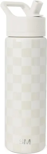 Miniatura 26 de Simple Modern botella de agua reutilizable con tapa con pajilla, de acero inoxidable con aislamiento al vacío, para gimnasio, viajes y deportes