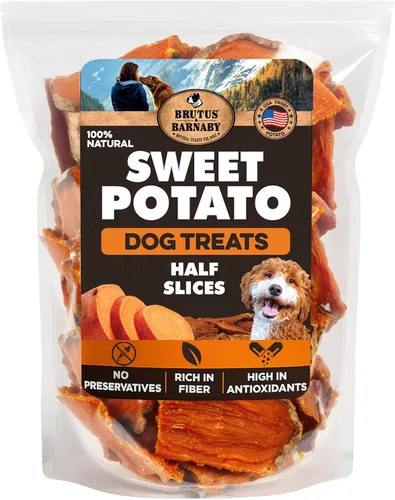 Miniatura 10 de BRUTUS & BARNABY Golosinas de batata para perros – Apoya estómagos sensibles con golosinas hipoalergénicas cultivadas en EE.UU. que huelen tan bien