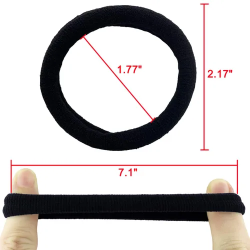 Miniatura 4 de 20 ligas de algodón, elásticas, gruesas y sin costuras para el pelo, ideales para peinados y coletas cabello abundante, grueso y ondulado Mejora