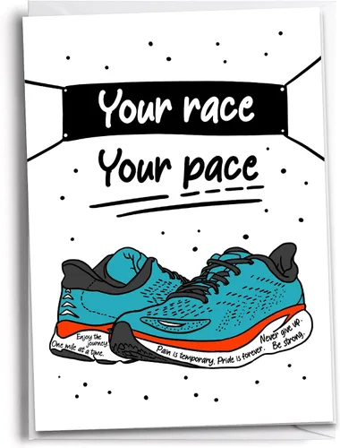 Miniatura 28 de Felicitaciones por terminar una tarjeta de felicitación de maratón 26.2 Millas Inspirado en correr