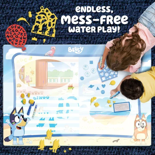 Miniatura 4 de Horizon Group USA - Tapete de dibujo de agua de Baby Shark, incluye alfombrilla reutilizable de 40 pulgadas, cepillo de agua recargable