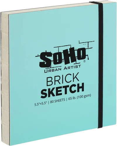 SoHo Urban Artist Cuadernos de bocetos de ladrillo para bocetos, dibujo, lápices de colores, grafito y más - Cuaderno de bocetos 5.5"x5.5" (100 GSM,