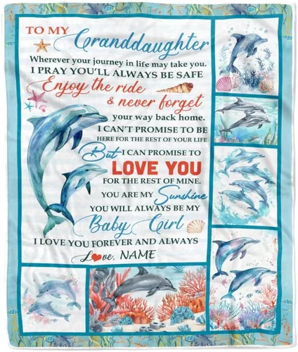 Miniatura 18 de Manta personalizada con texto en inglés «To My Granddaughter from Grandma Grandpa Sunflower Never Forget That I Love You», manta de forro polar