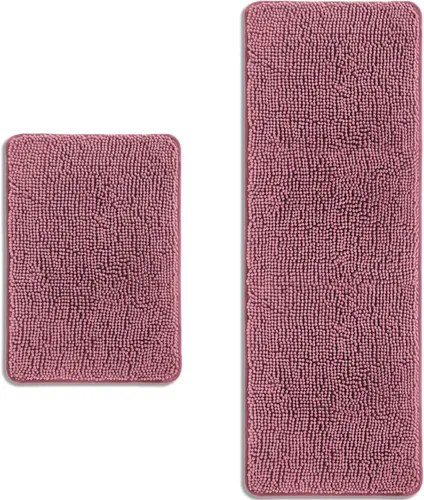 Miniatura 321 de Alfombra de baño pequeña de 12 x 18 pulgadas, lavable y absorbente, antideslizante, alfombra de baño de felpilla gruesa y suave para baño, ducha