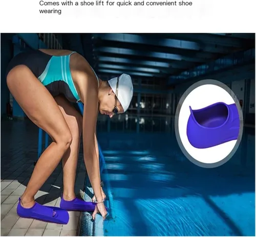 Miniatura 3 de Zapatos de rana de silicona, aletas cortas antideslizantes suaves para entrenamiento de natación, adecuados tanto para hombres como para mujeres