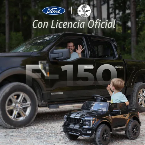 Miniatura 2 de Hikiddo Ford Shelby F-150 con Licencia 24V Juguete de Montar para Niños, Coche Eléctrico para Niños con Control Remoto, Motores de 400W - Negro
