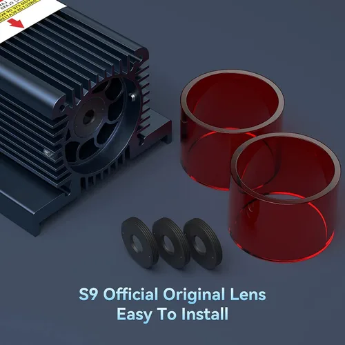 Miniatura 5 de SCULPFUN 3 lentes láser oficiales para grabador láser S9 + 2 cubiertas acrílicas, fácil de instalar, alta transparencia, resistencia al aceite