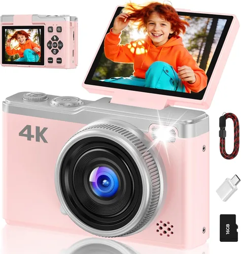 Miniatura 9 de Mini llavero cámara digital - MaxMango 1080P HD video y tarjeta de 64 GB pequeña cámara retro, cámara de pantalla HD de 1.3 pulgadas para grabación