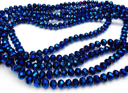Miniatura 20 de Cuentas de vidrio Rondelle de 0.079 in para hacer joyas, cuentas espaciadoras de Briolette Crytal facetadas para pulseras, collares, aretes