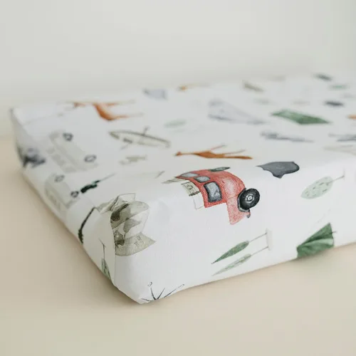 Miniatura 8 de Pobibaby Paquete de 2 sábanas N Play para niños, sábana bajera de mezcla de algodón de primera calidad, suaves y transpirables, funda de colchón