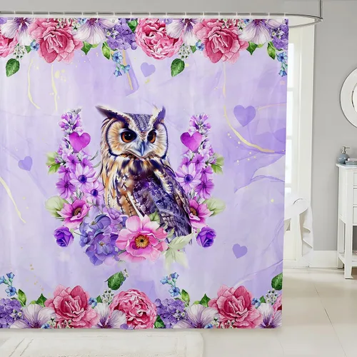 Miniatura 32 de Castle Fairy Cortinas de ducha con hojas de ginkgo, cortina de baño botánica de naturaleza verde, tela de plantas de acuarela, juego de decoración
