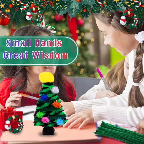 Miniatura 7 de 120 tallos de felpilla de color verde oscuro, tallos de chenilla, limpiadores de tuberías largos para manualidades, limpiadores de tuberías