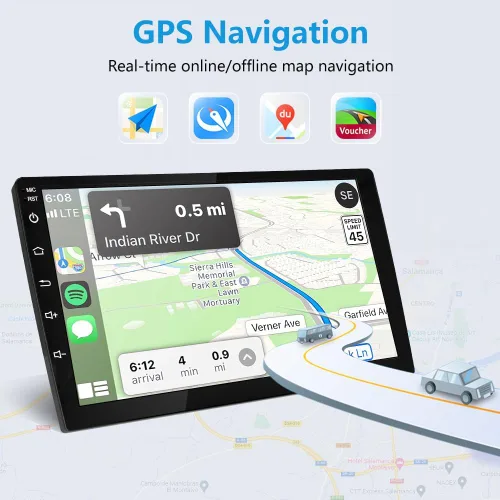 Miniatura 6 de Junsun Radio estéreo de coche 5G WiFi para Ford F150 2009-2012, CarPlay/Android Auto, pantalla táctil HD IPS de 9 pulgadas, compatible con GPS DSP