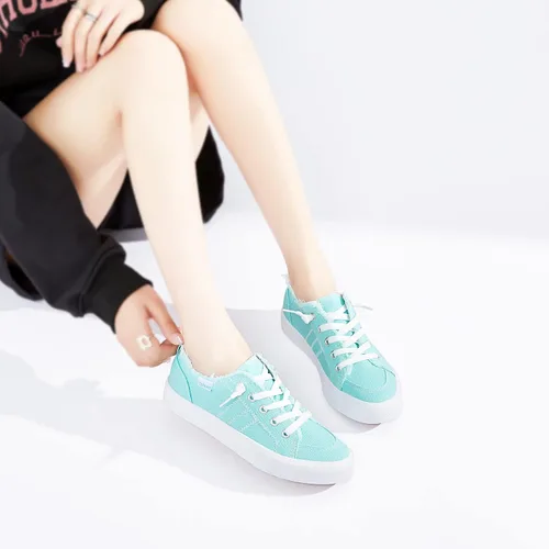 Miniatura 7 de Obtaom Play Tenis de lona para mujer, sin cordones, a la moda, blanco desgastado y estampado de leopardo