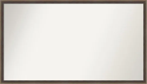 Miniatura 45 de Amanti Art Brown Bathroom Mirror for Over Sink, 23x41 Custom Made Hardwood Wedge Mocha Rectangle Vanity Mirror, Large Modern Wood Frame, Hangs