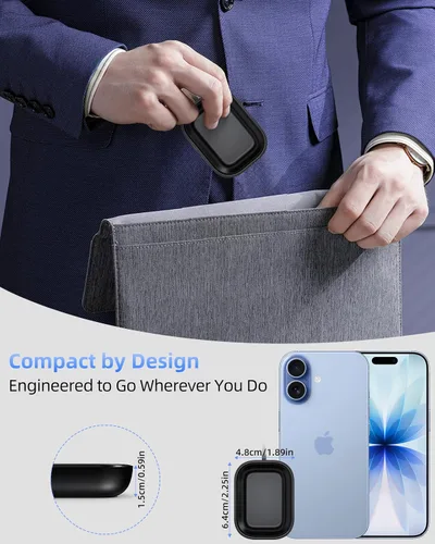 Miniatura 5 de Cargador para Airpod, cargador inalámbrico diseñado para Airpods 4 (ANC)/3ª/2ª generación, para el nuevo AirPod Pro 3 (2025)/2ª generación, Negro-2