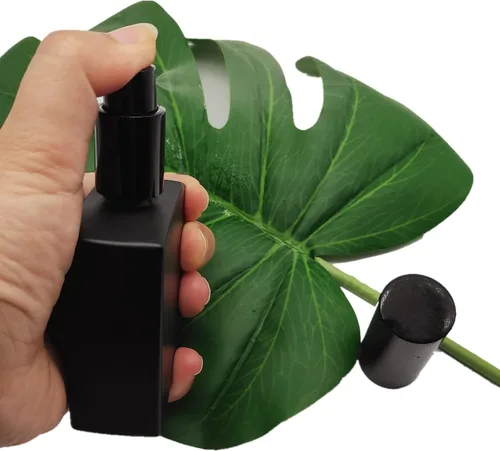 Miniatura 6 de Botella de spray de vidrio cuadrada de 8 piezas, pequeño recipiente recargable con niebla fina srpayer, botella de perfume